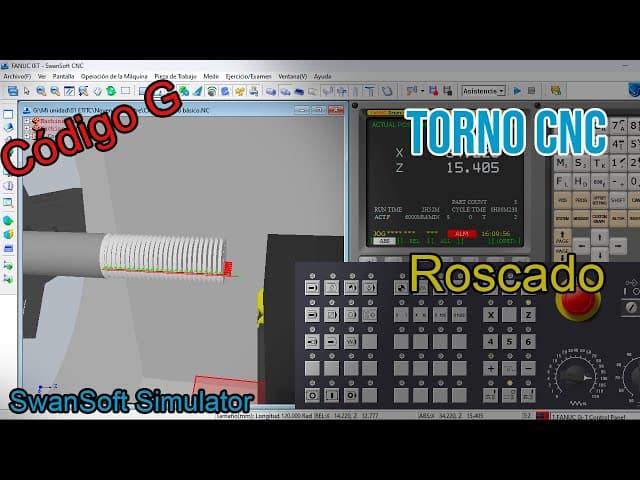 Roscado en Torno CNC | Comando G76 | SwanSoft Simulator