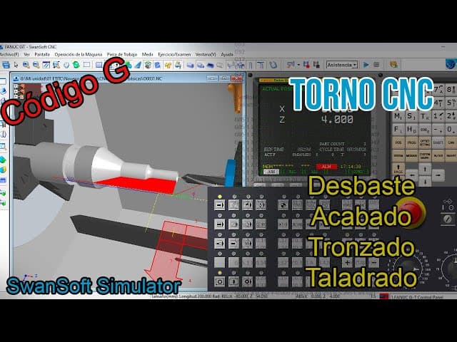 Operaciones básicas Torno CNC | SwanSoft Simulator