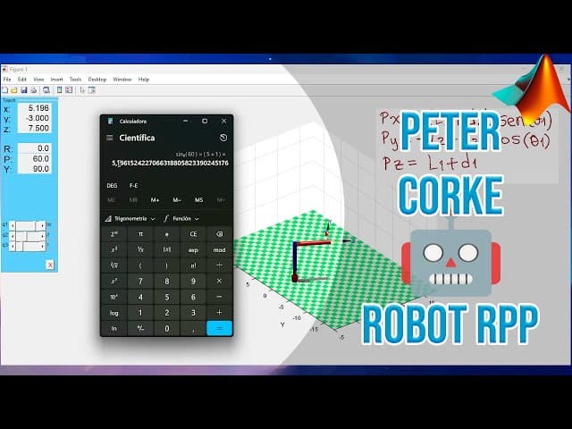 Herramienta Peter Corke | Matlab | Cinemática directa RPP